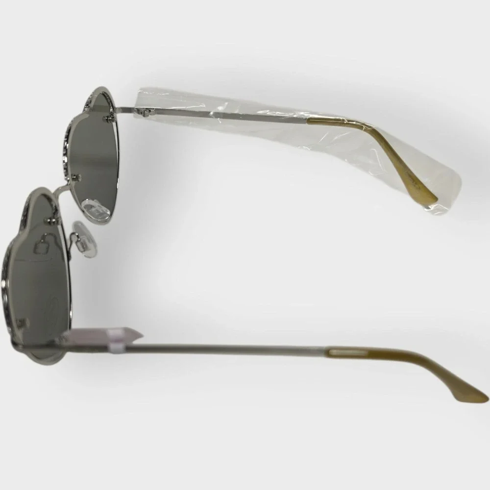 New‎ Authentic BEBE Sunglasses BBOP 1030 045 Silver Frame GRAY LENS 100% UV
